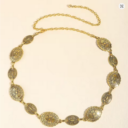 Gold Y2k Chain Belt