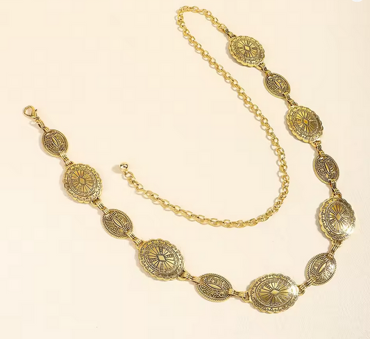 Gold Y2k Chain Belt